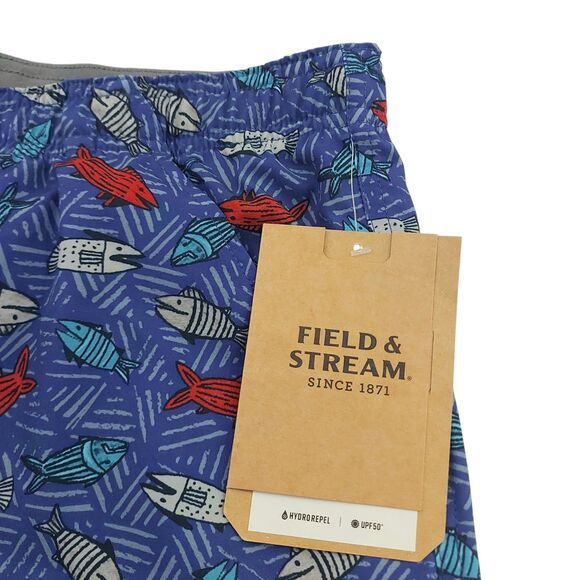 Field & Stream Board Shorts Mens 2XL Blue Fish Print Harbor II Fishing Outdoor - Picture 7 of 12